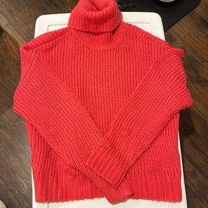 Lovers + Friends Hot Pink Funnel Neck Turtleneck Sweater XS